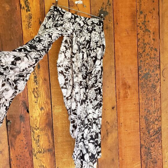 Diane Freis Floral Cotton Multi Vertical Slit Skirt - Picture 5 of 11